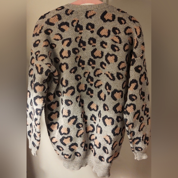 Leopard Print Open Cardigan - Picture 5 of 6